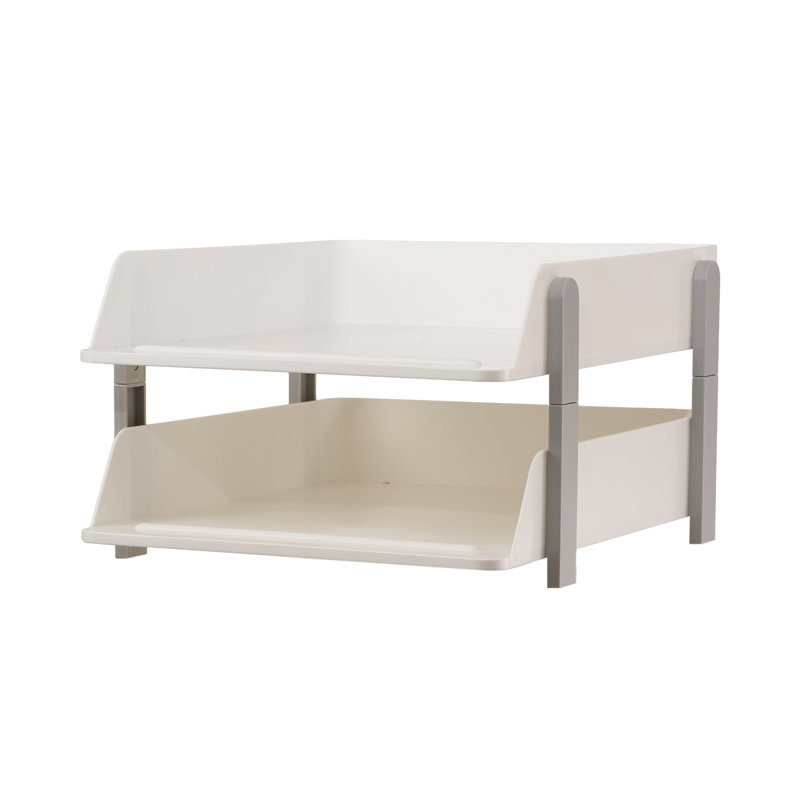 Stackable 2-Tier Desktop File Organizer