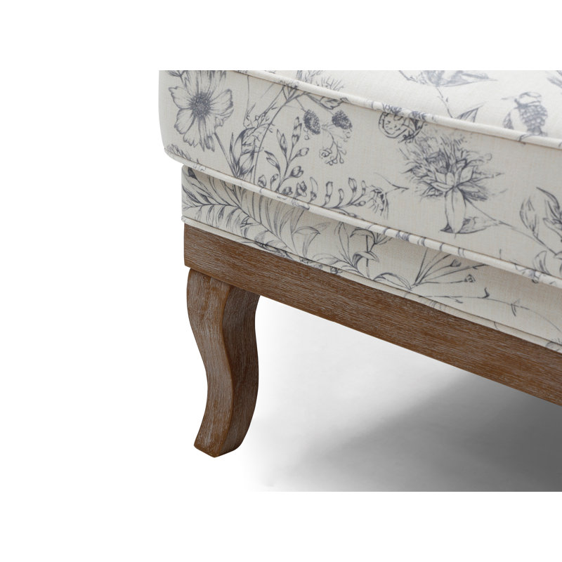 Hansel Linen Meadow Print Accent Chair 