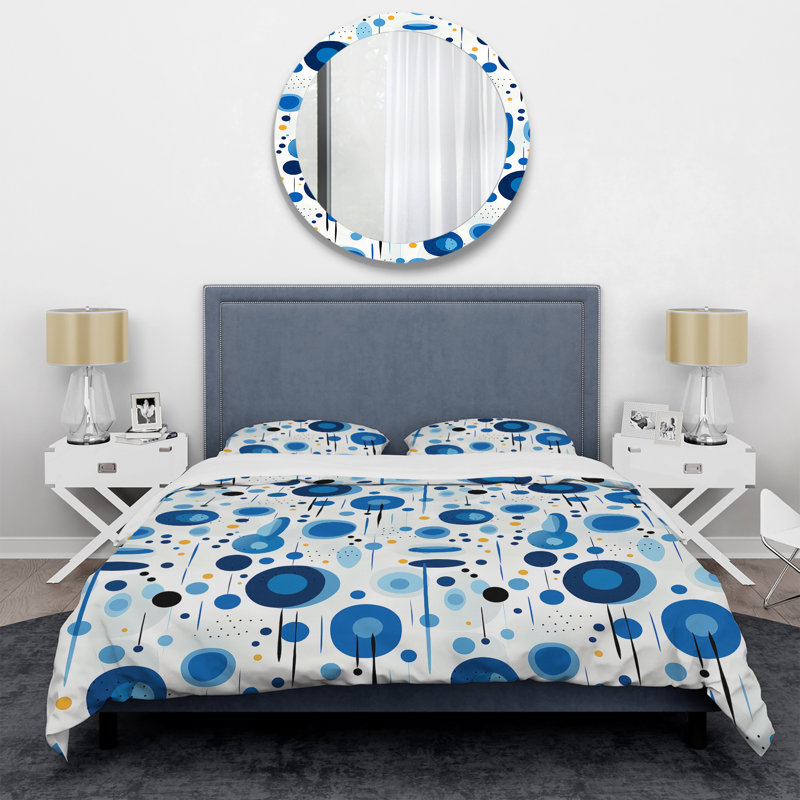 Ensemble de housse de couette Joycee, Housse de couette pour grand lit et 2 taies décor