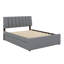 Lit plateforme tapissier avec lit gigogne simple, lit plateforme en molleton Teddy-983989199-983989198