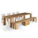 Transformer Table Extendable Dining Set - Table + Bench + 4 Chairs - 2 To 12 People