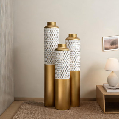 Vases et bocaux combinant une structure en métal de 24 po avec le salon et la chambre à coucher et le salon