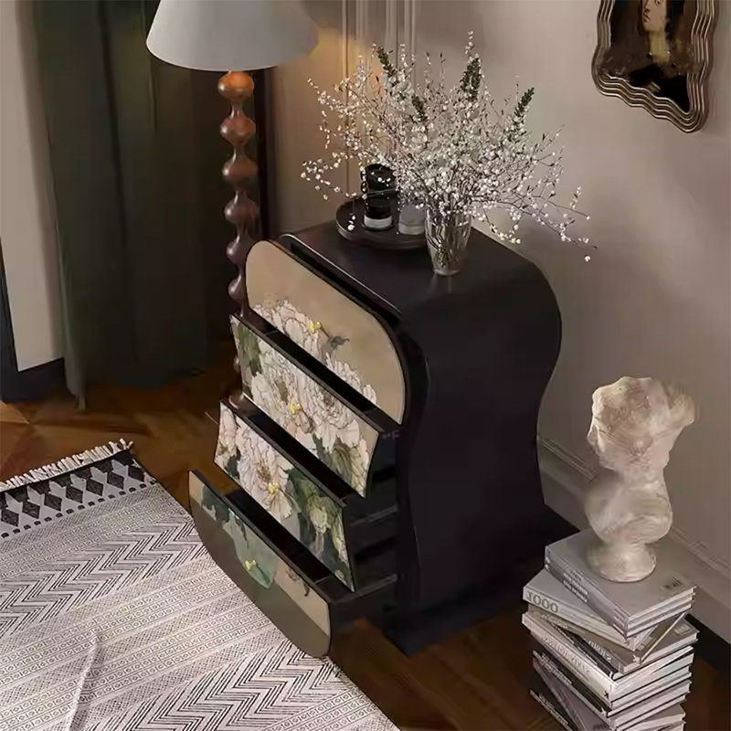 Ash Wood Cabinet with Spacious Drawers