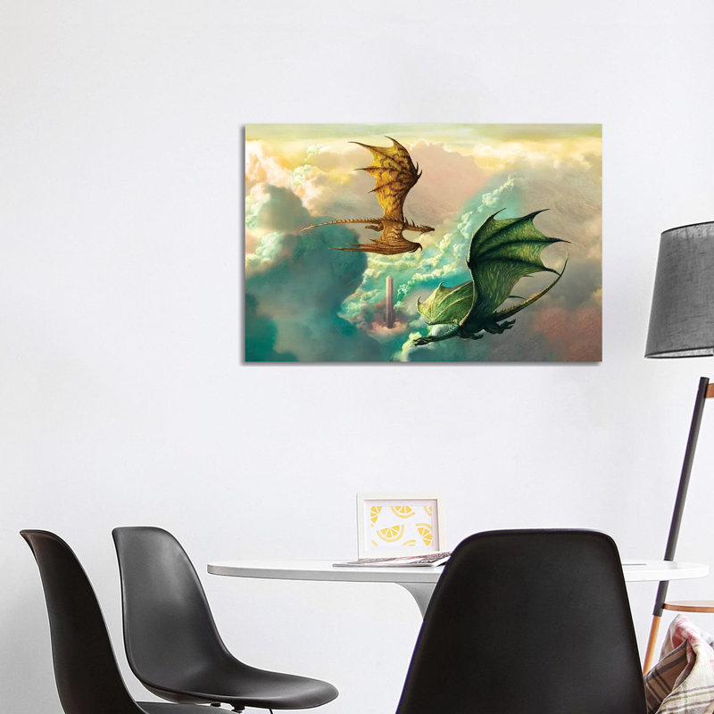 «Tower Clouds» par Ciruelo, impression sur toile tendue, H 26 po x l 40 po x 1,5 po