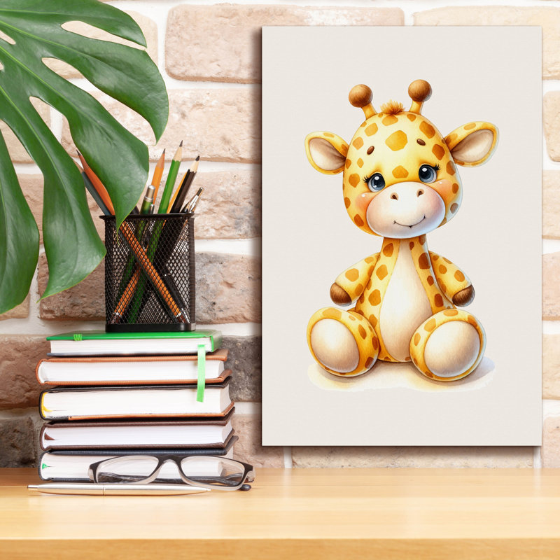«Epic Graffiti» «Cuddly Giraffe» par Andreas Magnusson, art mural sur toile, 12 po x 18 po, H 18 po x l 12 po x P 0,75 po
