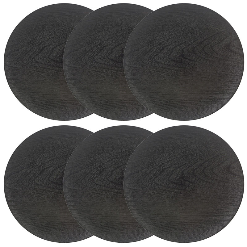 Nolah 33cm Dinner Plate - Set of 6, Black