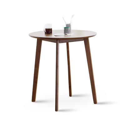 George Oliver Small Round Solid Wood Dining Table by George Oliver