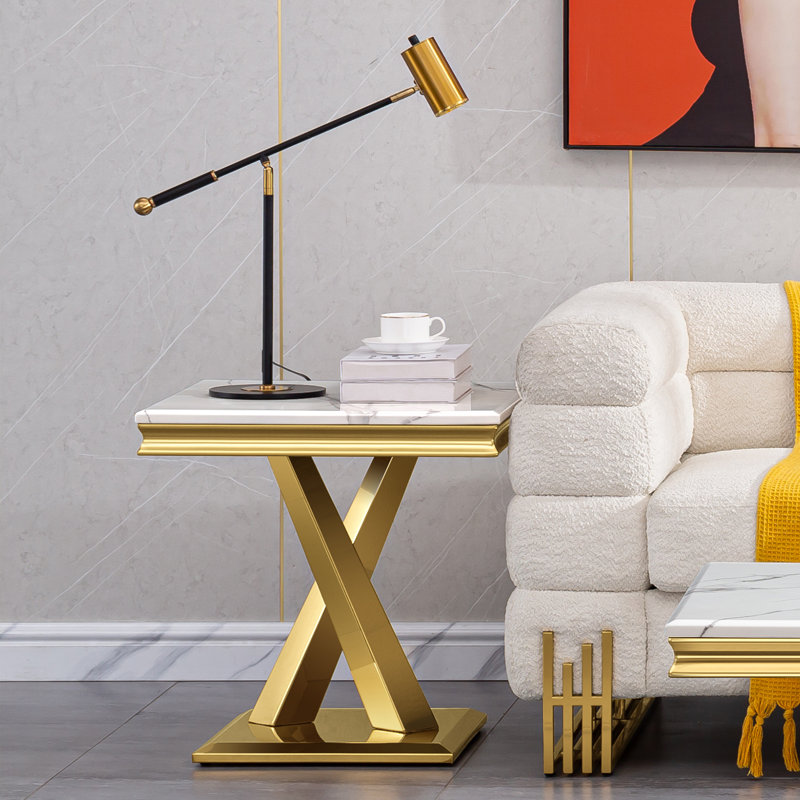 Tiante Solid Wood Top End Table