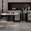 Table basse en bois avec pierre micro-cristalline