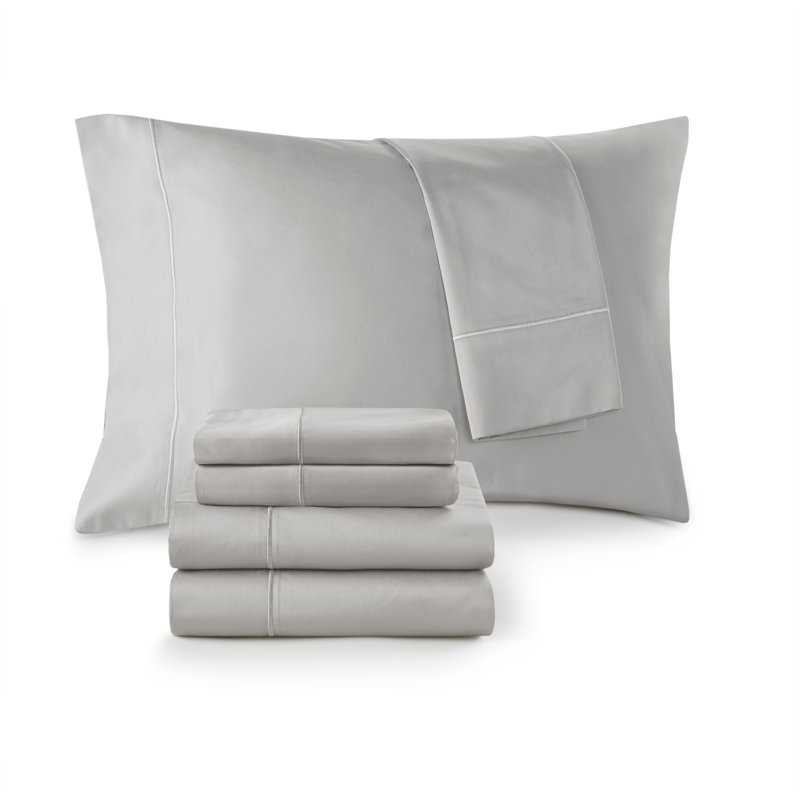 Light Grey King Size Cotton Sheet Set