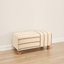 Banc rectangulaire en coton et acacia Sullivan