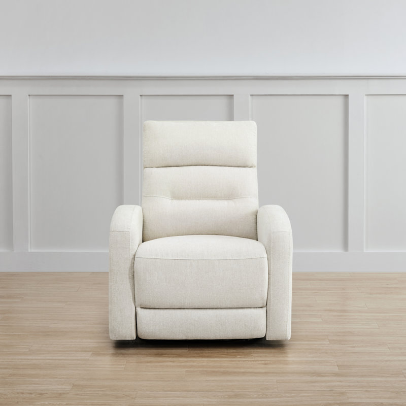 Fauteuil inclinable électrique pivotant 33,3 po Nylie, Lin lin, Moteur unique