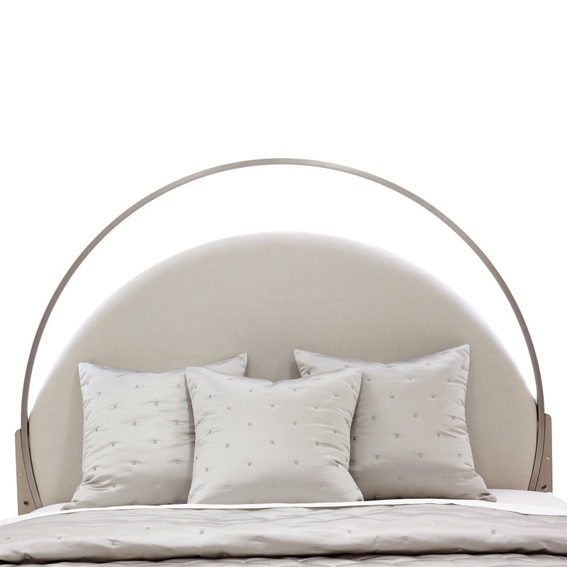 Eclipse Eastern King Upholstered Bed with LED Lights - Moonlight, King