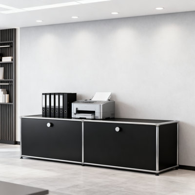 Modular Metal Storage Cabinet With Adjustable Shelves