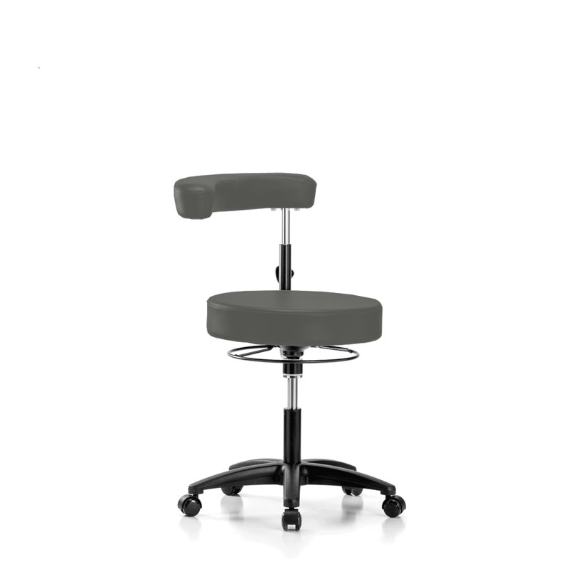 Tabouret à hauteur réglable Nama, H 39 po x l 24 po x P 24 po, Vinyl gris anthracite