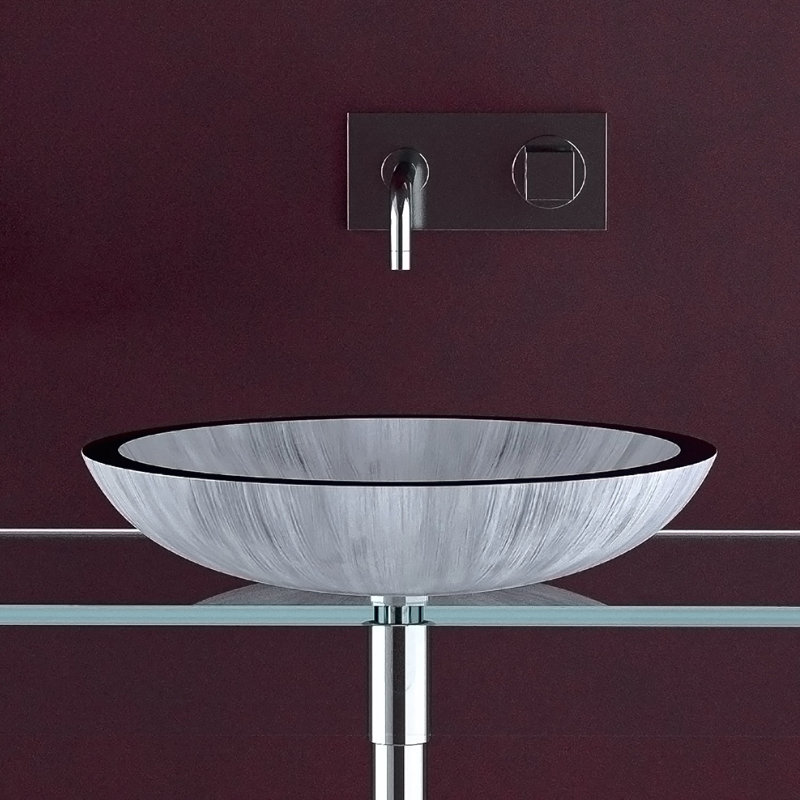 19.7'' L Bathroom Sink, White Silver