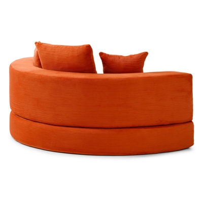 Convertible sofa couch bed,multi-functional,circular bed,adjustable Futon sofa ,No Assembly compressed corduroy floor lounge sofa for Apartment office bedroom living room
