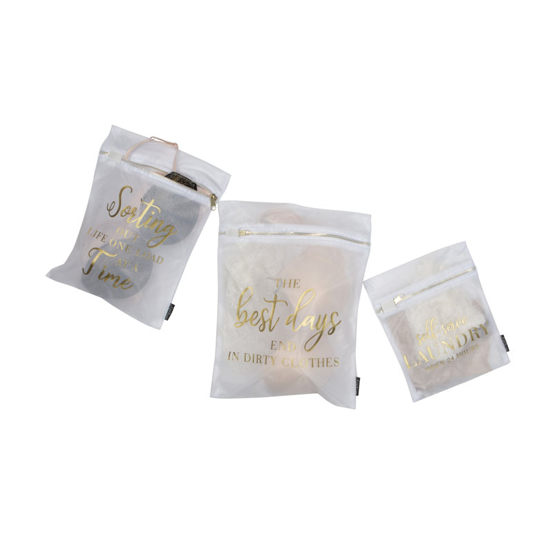 Mesh Fire Resistant Wash Bag with Wheels, Gold