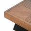 Table basse 31,5 pouces moderne carrée pour salon avec plateau et plateau en grain de bois brun style Mid-Century style campagnard