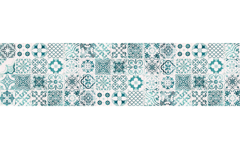 Miera Kitchen Mat, Runner 66 x 250cm, White/Green