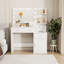 Functional Dressing Table With Open Shelves And Drawers For Bedroom Elegant Makeup Space