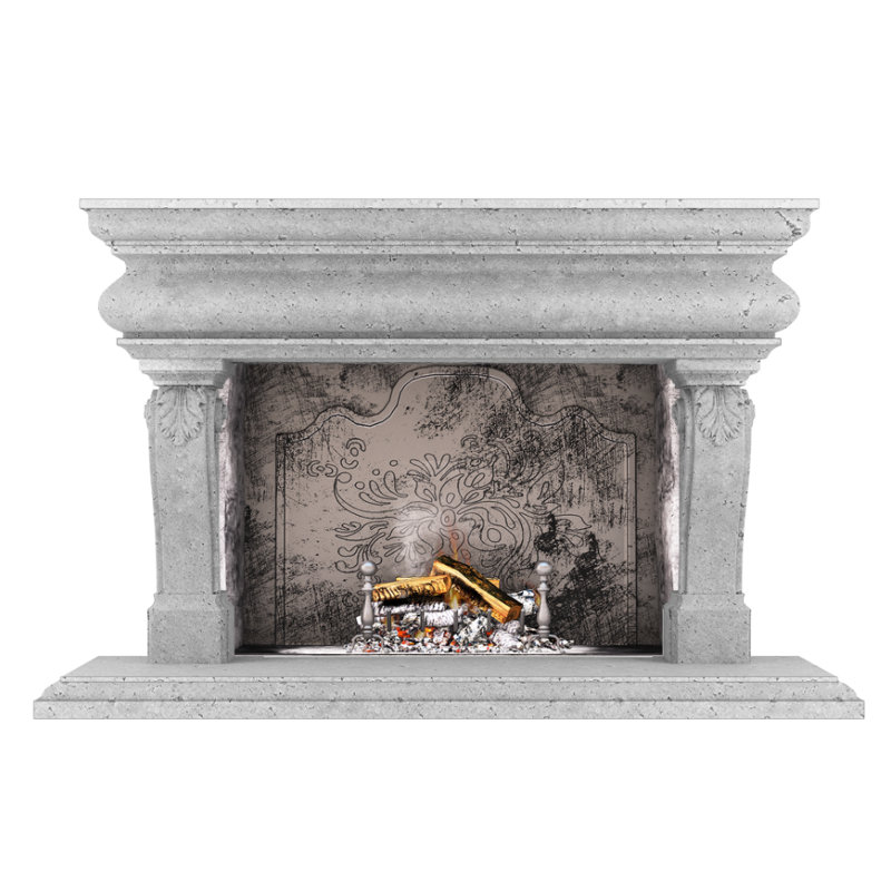 Great Adana Fireplace Surround, Old World Gray