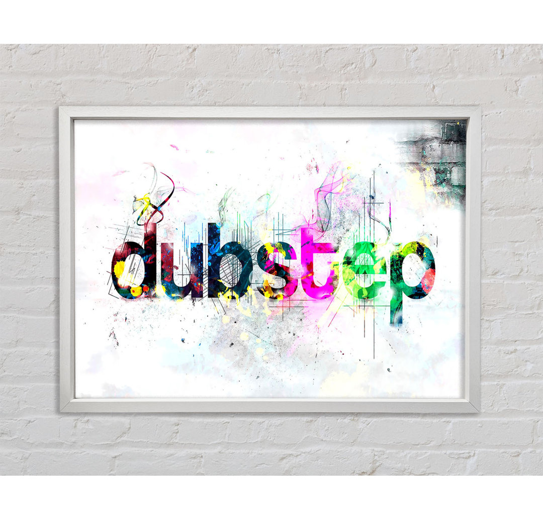 Dubstep Coloured - Einzelner Bilderrahmen Typografie auf Leinwand