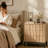 Mid-Century Modern 3-Drawer Nightstand with Textured Wood Fronts-2138245351-2117572892