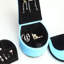 Boîte à bijoux de 9 po de hauteur avec crochets, conception de chaussures à talons hauts, velours turquoise-130982321