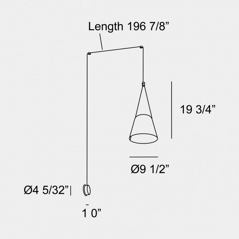 Attic 1 - Light Pendant, Black