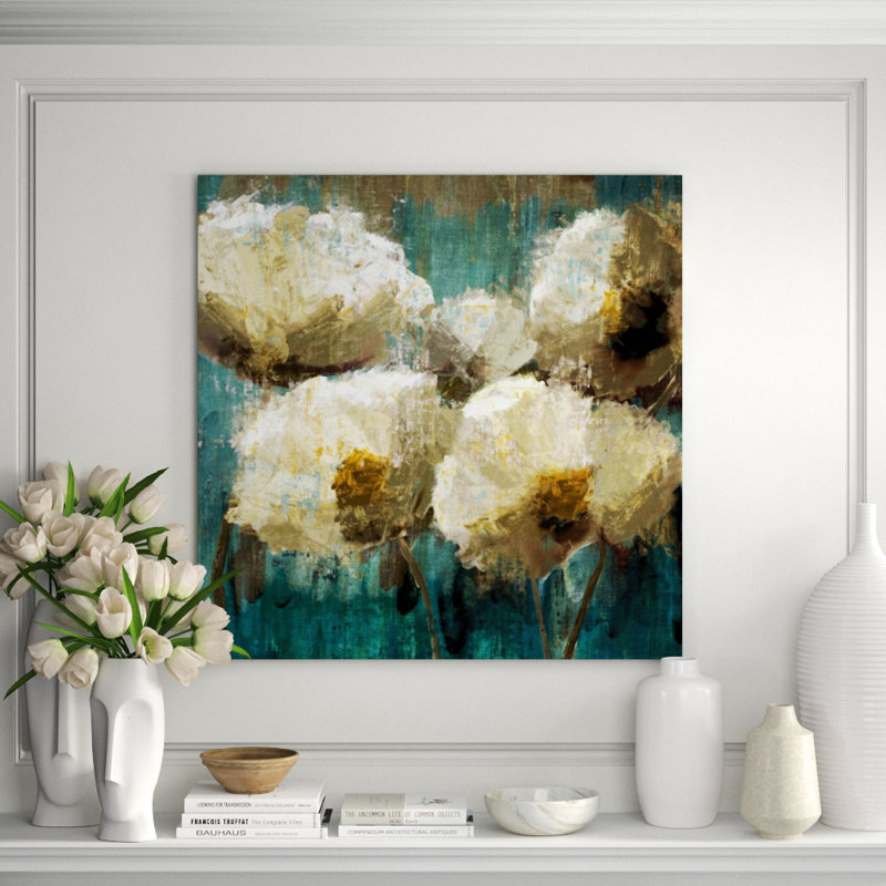 Cotton Bloom Painting by Sofia Fox, 30" H x 30" W, Plexi
