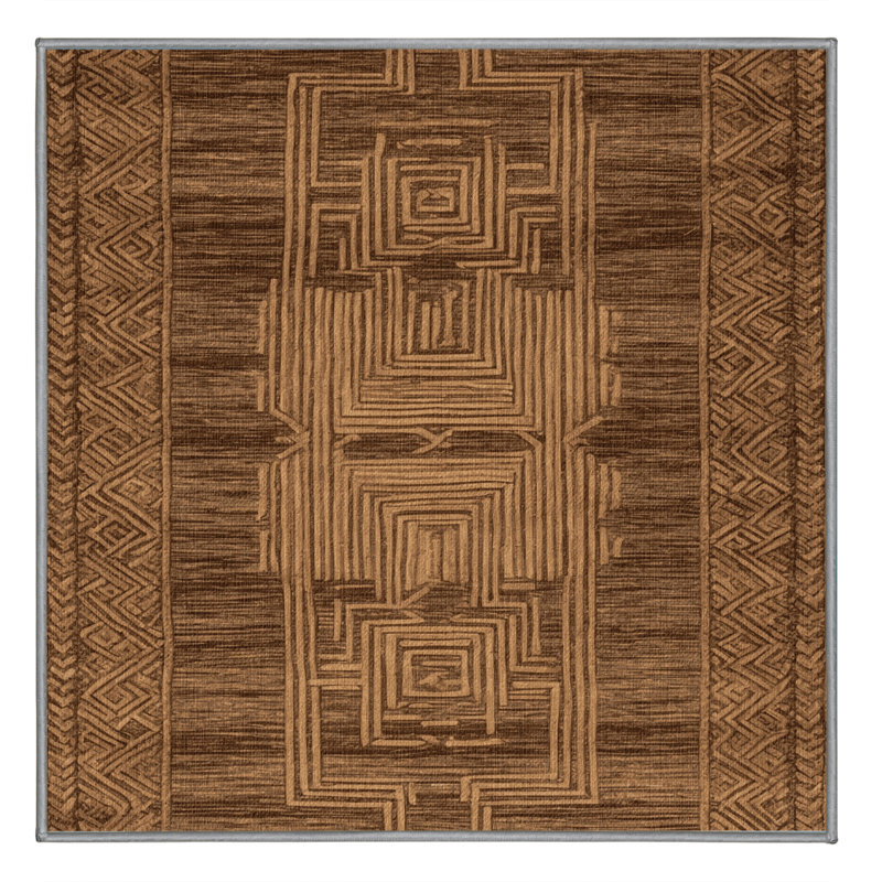  Tapis hawaïen lavable à motifs tapa, Rectangulaire 2 pi x 3 pi