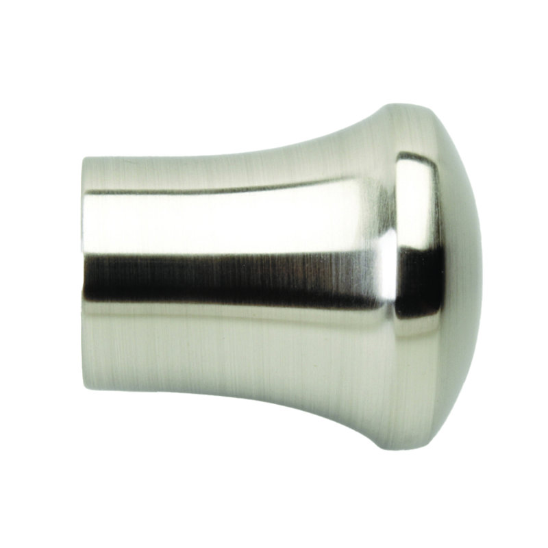 Devota 3.5cm Single Curtain Pole, Stainless Steel, 3.5 cm H x 180 cm W