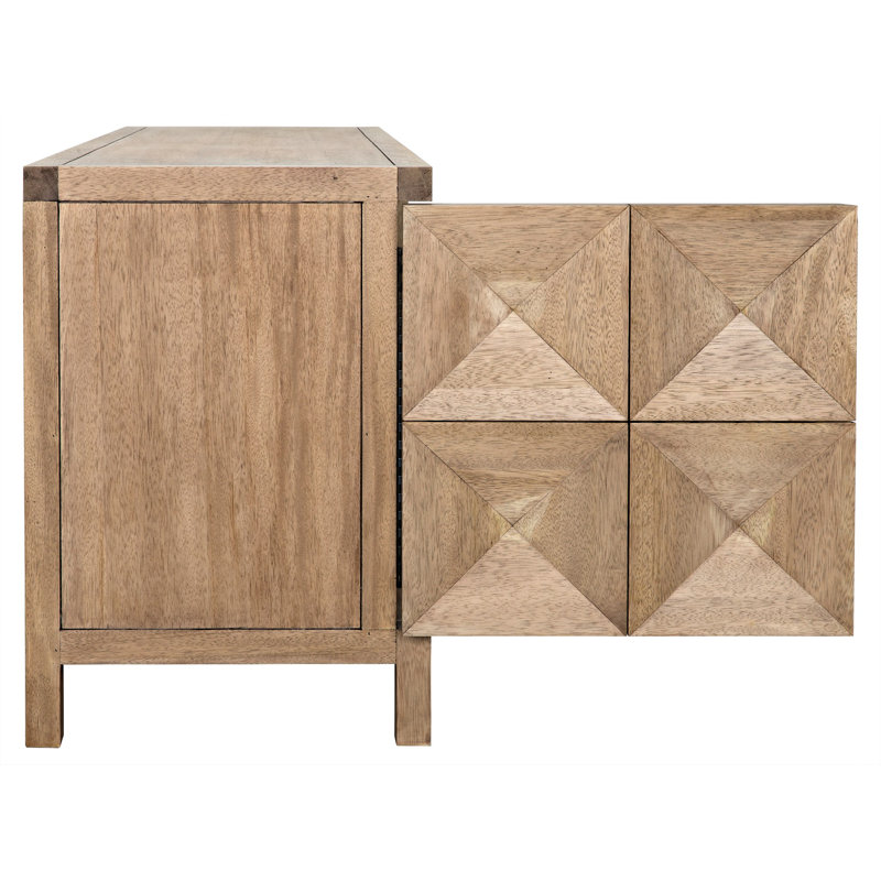 Quadrant 76'' W Solid Wood Sideboard, Washed Walnut