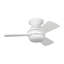 Visual Comfort Fan Ikon 32 Hugger LED Indoor Ceiling Fan with Matte White blades and Handheld Remote-492667639