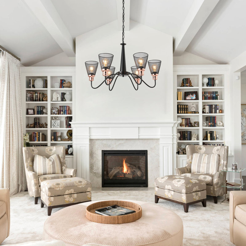 6 - Light Metal Tradition/Classic Dimmable Chandelier