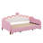 Twin Size Upholstered Daybed With Crown Headboard And LED Lights, Extending Daybed Princess Bed-751022866