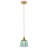 1-Light Blue Glass Iron Dimmable Pendant Lamp