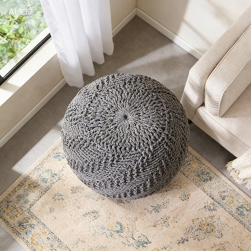 Pouf rond en fil de coton 20 X 20