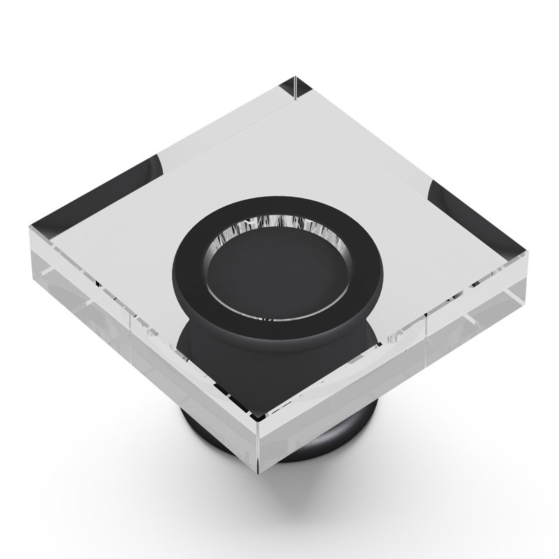 1.375" Square Knob, Matte Black