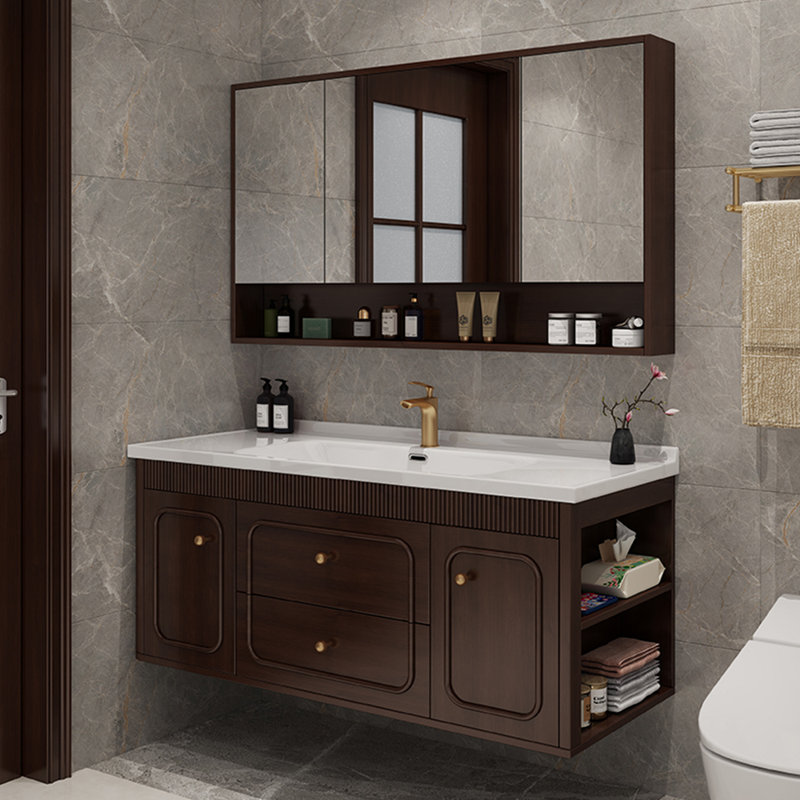 Modern light luxury simple bathroom cabinet