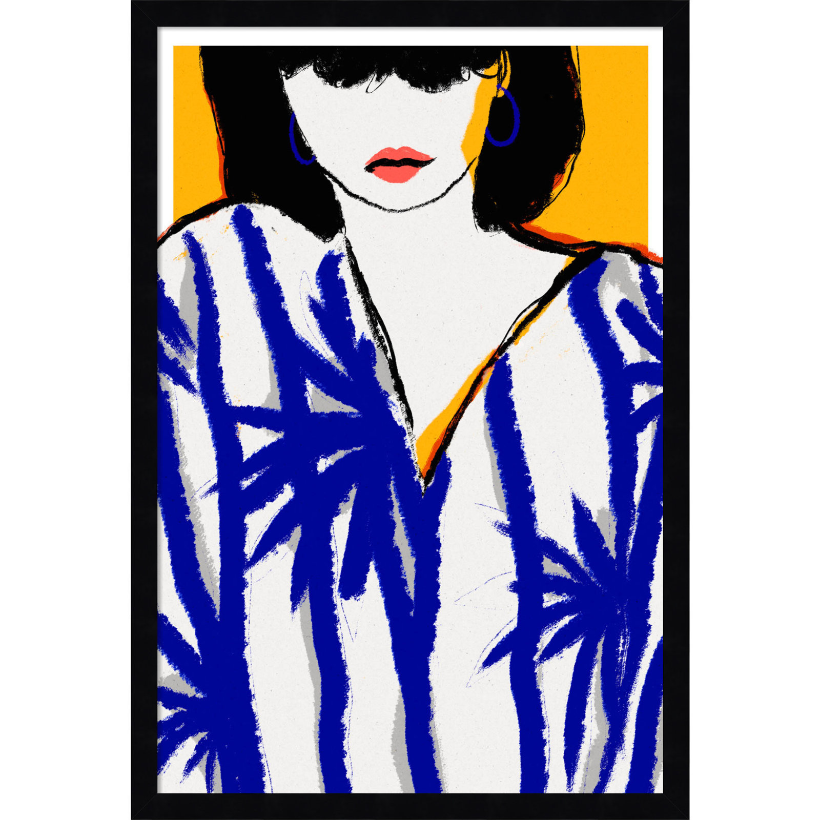 Galya "Summer Memories" Print by Treechild, Black, 25" H x 17" W
