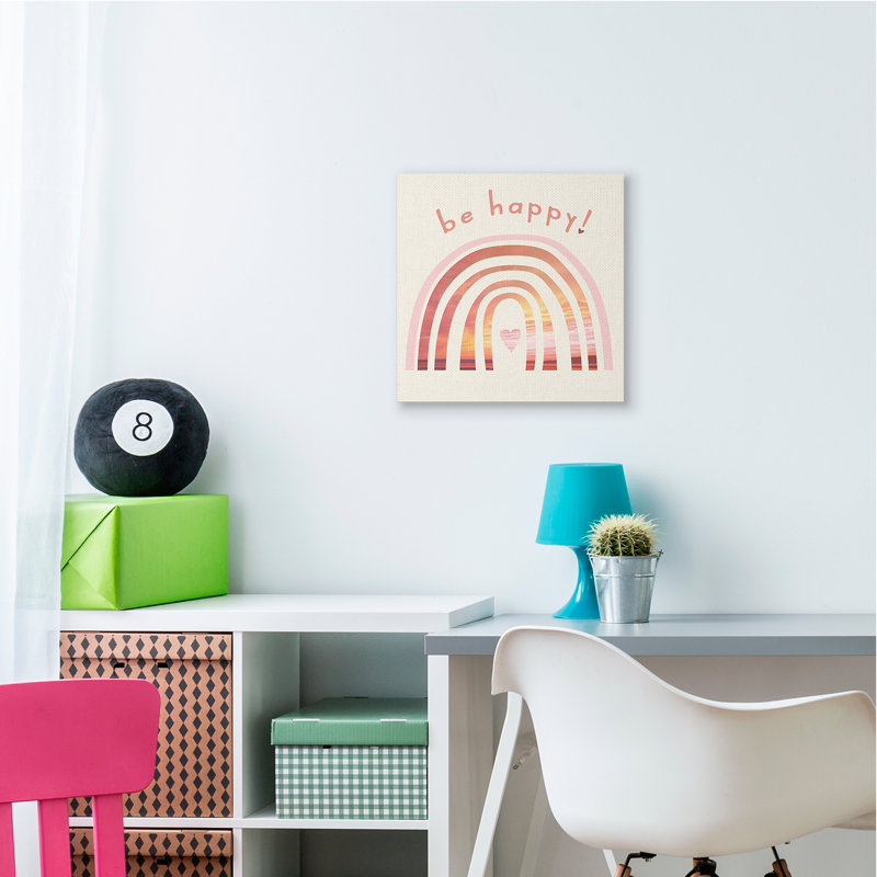 Be Be Expression, ton chaud, plage, arc-en-ciel, Toile tendue, H 17 po x l 17 po