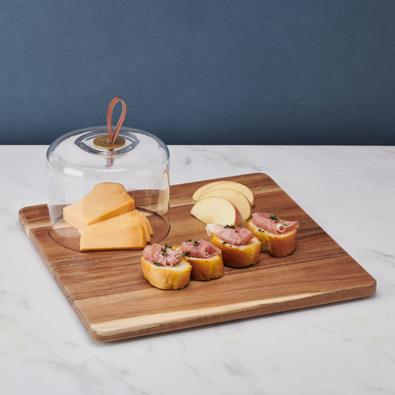 Glenwood Square Serve Board with Cloche