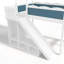 Lit mezzanine simple avec tablettes de rangement et garde-robe-1455969844