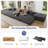 Boneless U Shaped Modular Sectional Sofa Couch-823979323-823979317