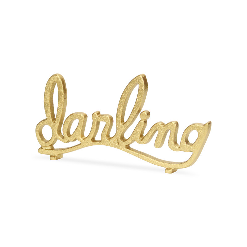 Bloc de lettres Mongillo Table Darling, Or