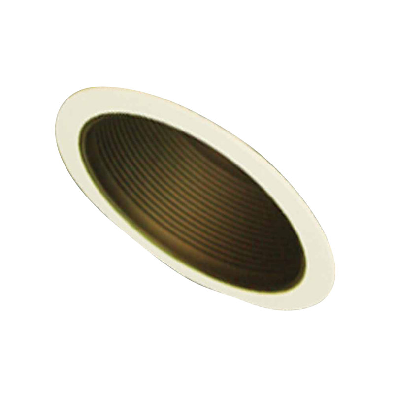 Garniture encastrée 8,25" à déflecteur étagée, Noir