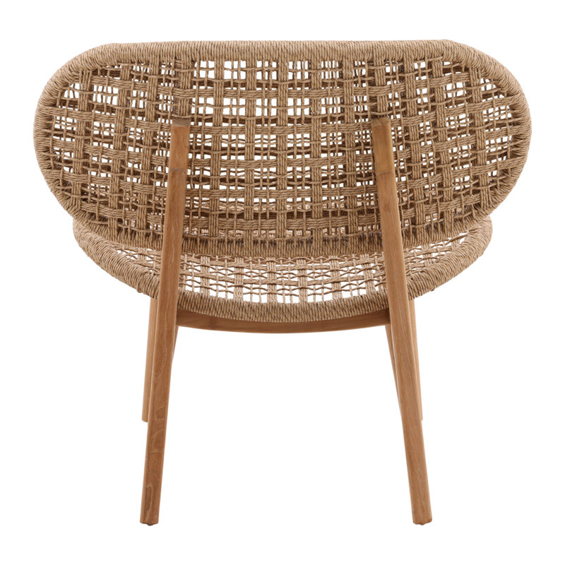 Hermosillo Teak Wood Outdoor Occasional Chair, Natural