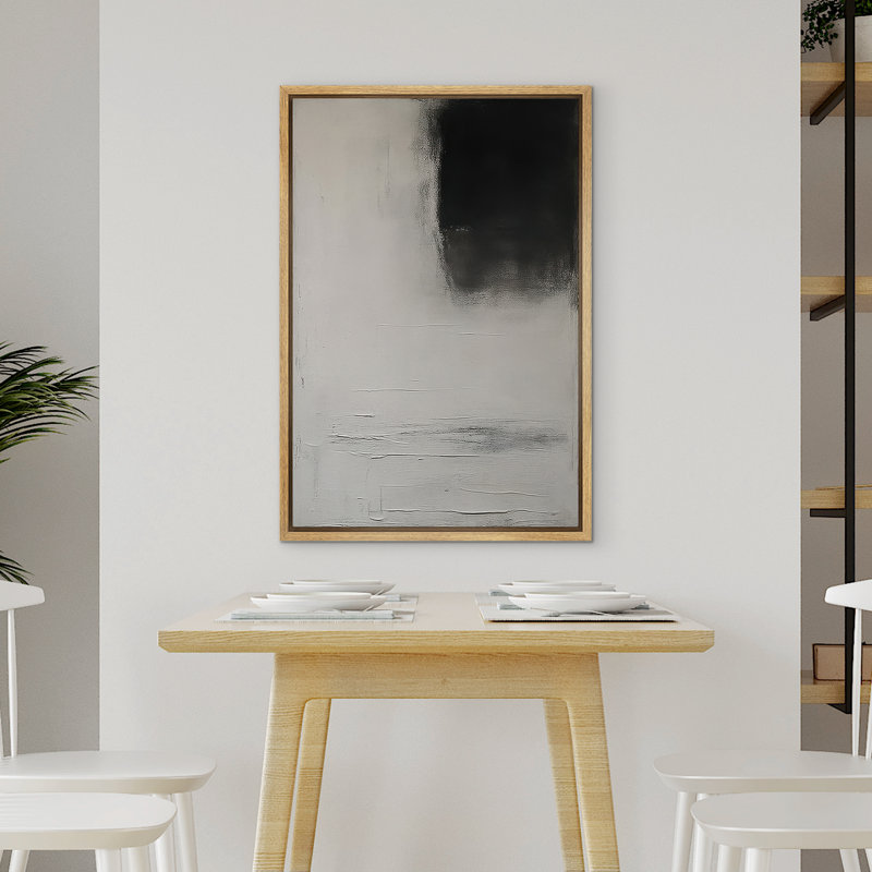 Reproduction d'art abstrait sur toile encadrée pour décoration intérieure moderne, Naturel, H 24 po x l 16 po